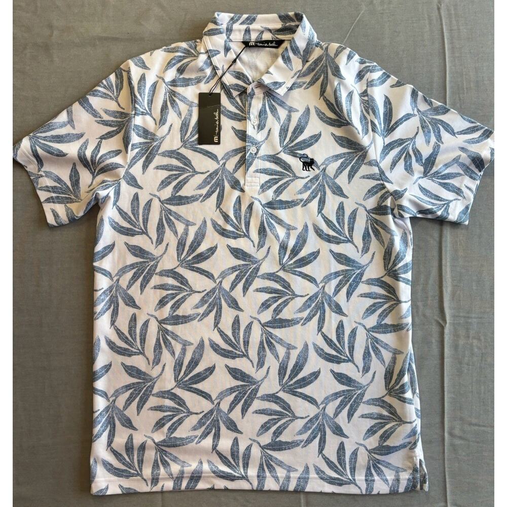 NEW MEN'S TRAVIS MATHEW GULF OF MEXICO POLO, SIZE: L COLOR: WHITE